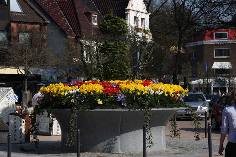 Farbenfrohe Blumendekoration zum Osterfest 2011