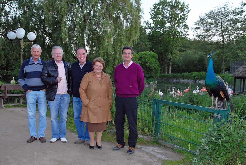 Der Vogelpark und sein Förderverein: Klaus Langfeldt, Klaus Strümpell, Dr.Felix Benary, Gisela Steinhardt, Massimo Menghini